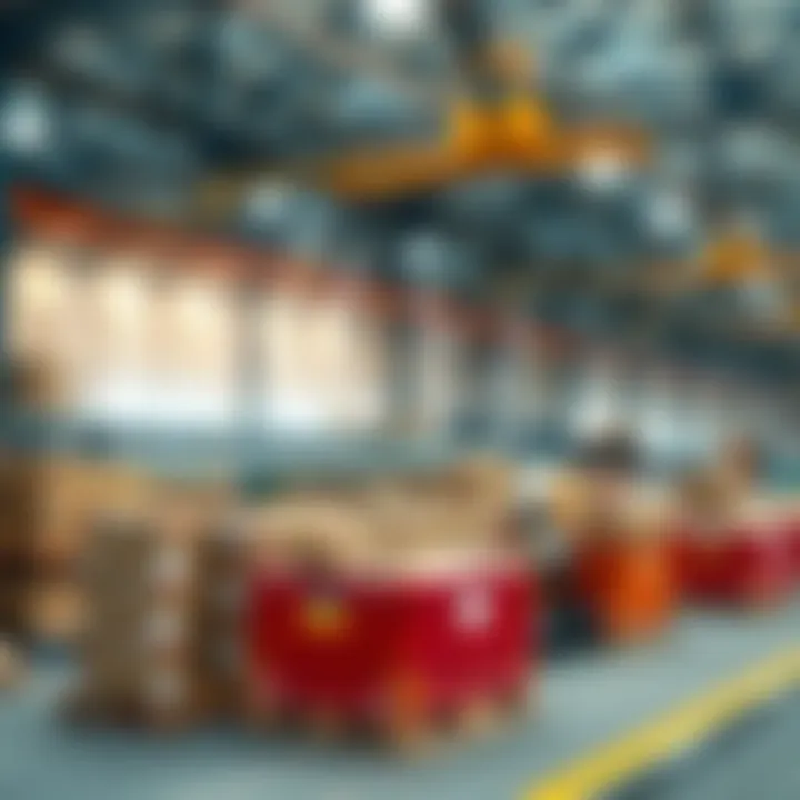 Supply chain diagram showing enhanced transparency through blockchain