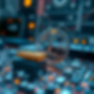 Illustration of the technology behind cryptocurrency conversions