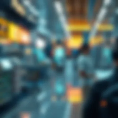 A futuristic concept of digital commerce trends and innovations