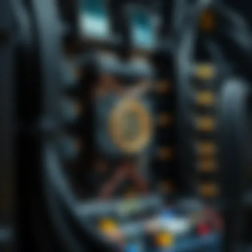 An intricate ASIC miner setup showcasing its hardware components