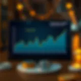 Graph illustrating cryptocurrency value fluctuations over time