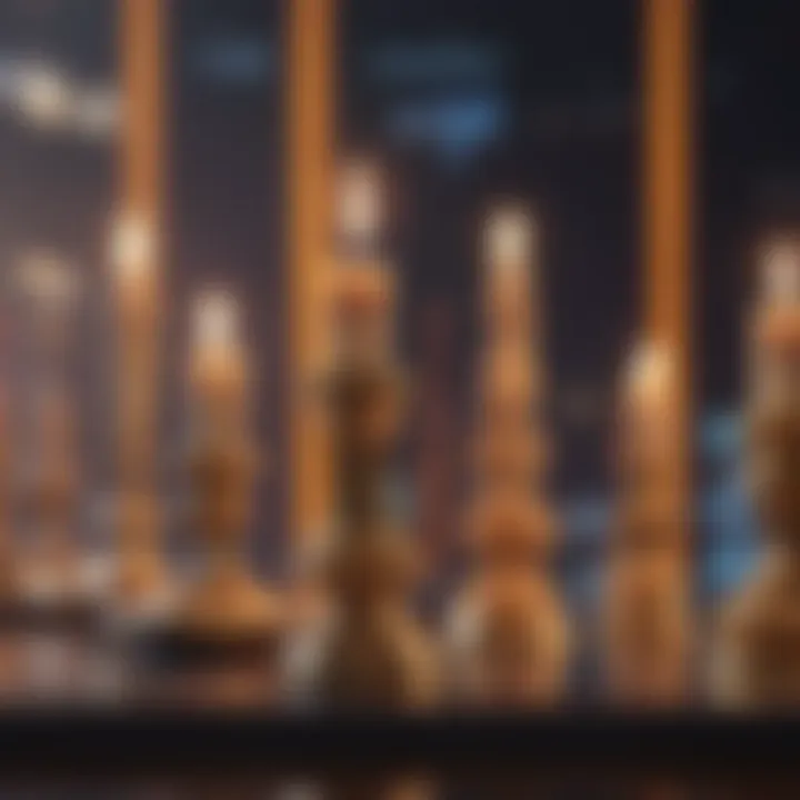 Visual representation of market trends using candlesticks