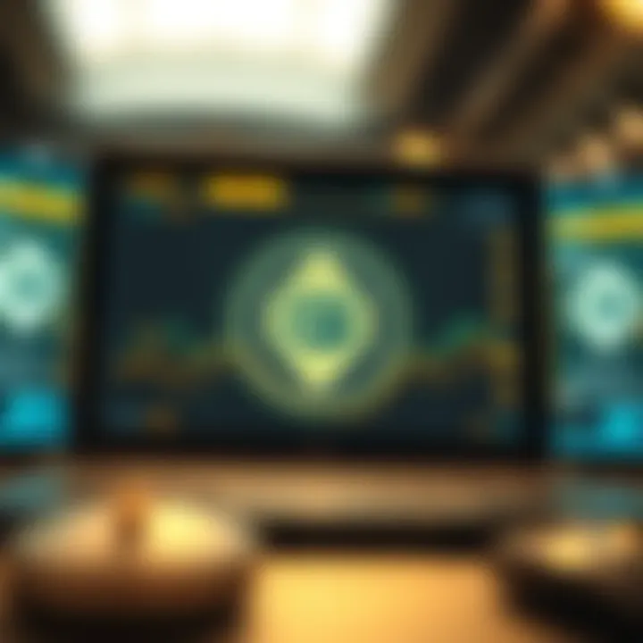 Blockchain technology interface showcasing NFT transactions