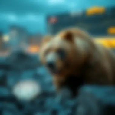 Illustration depicting the causes of a bear market