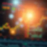 Visual representation of stock market trends