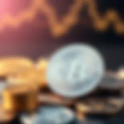 Digital representation of various cryptocurrencies