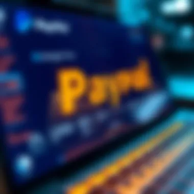 Navigating the PayPal Interface PayPal interface on digital device